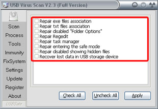 repair errors caused by virus